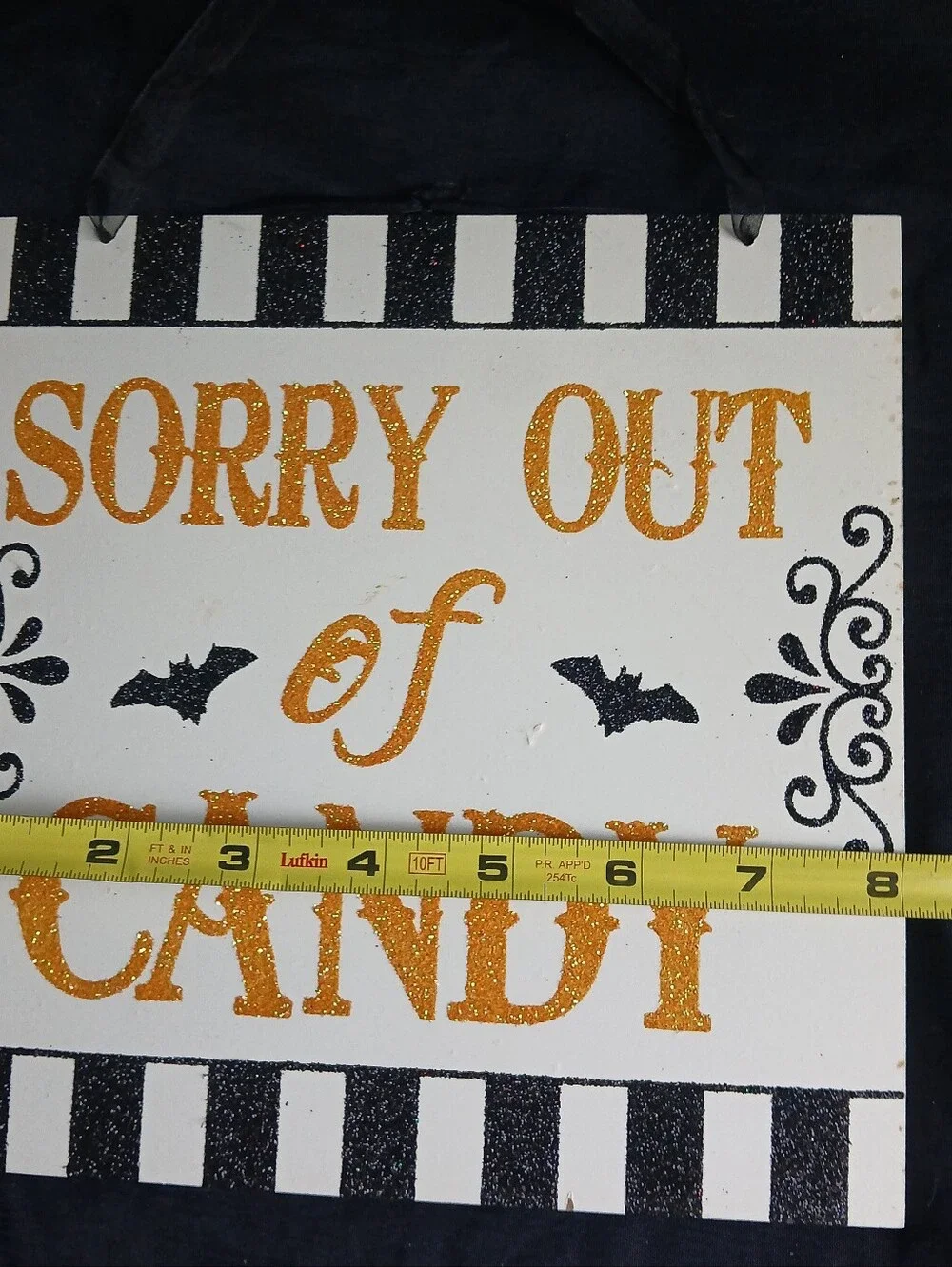 Halloween 'Sorry Out of Candy' Decorative Sign/ 